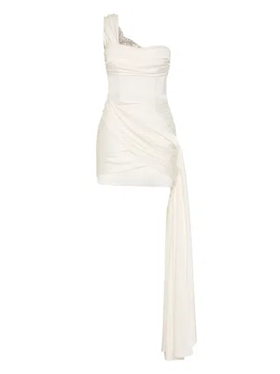RACHEL GILBERT ASYMMETRIC DRAPED MINIDRESS