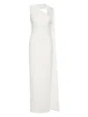 Rachel Gilbert Clara Asymmetric-detail Midi Dress In White