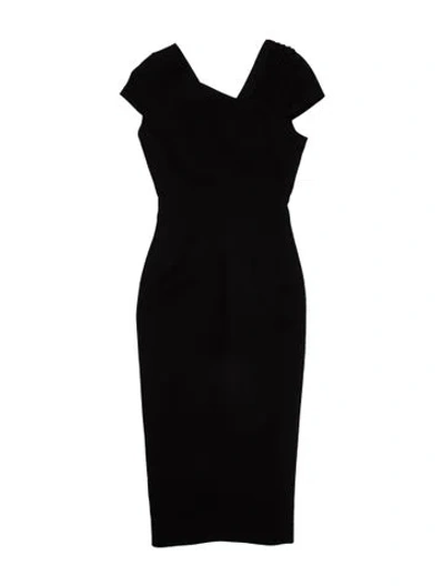 Pre-owned Rachel Gilbert Asymmetrical Long Dress In Black