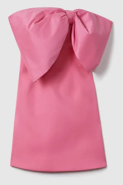 Rachel Gilbert Bow Mini Dress In Pink
