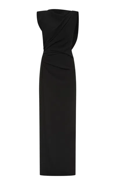 Rachel Gilbert Brigitte Wool-silk Gown In Black