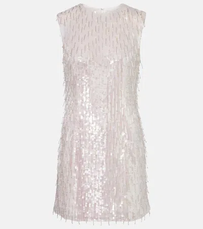 Rachel Gilbert Calypso Sequined Minidress In White
