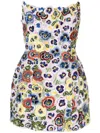 Rachel Gilbert Camden Floral-appliqué Minidress In Multicolour