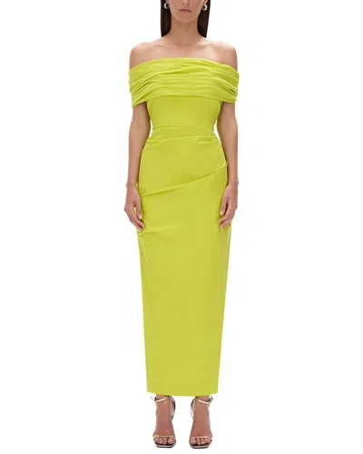 Rachel Gilbert Camille Column Gown In Yellow