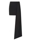 Rachel Gilbert Camille Draped Mini Skirt In Black