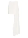 Rachel Gilbert Camille Draped Mini Skirt In White