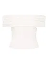 Rachel Gilbert Camille Draped Off-shoulder Top In White