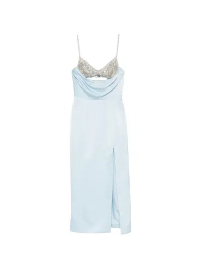 Rachel Gilbert Celestia Embellished Midi Dress In Blue