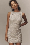 Rachel Gilbert Charlotte Sequin-embellished Mini Dress In Silver