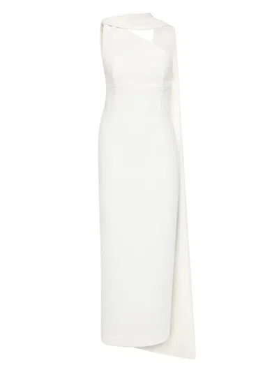 Rachel Gilbert Clara Asymmetric-detail Midi Dress In White