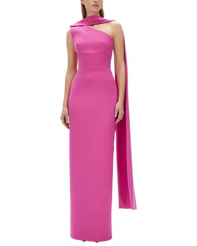 Rachel Gilbert Clara Column Gown In Pink