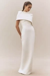 Rachel Gilbert Clara Scarf One-shoulder Stretch Crepe Midi Dress