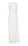 Rachel Gilbert Clara Single Shoulder Capelet Gown In Ivory