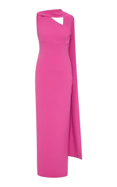 RACHEL GILBERT CLARA SINGLE SHOULDER CAPELET GOWN