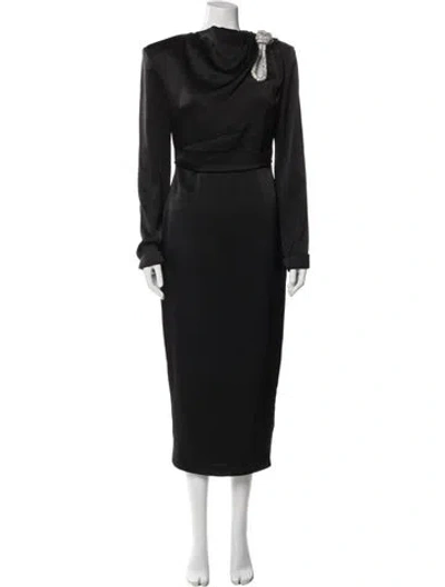 Pre-owned Rachel Gilbert Cowl Neck Long Dress W/ Tags In Blue