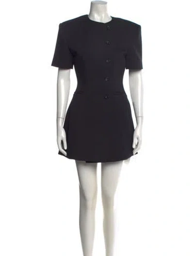 Pre-owned Rachel Gilbert Crew Neck Mini Dress W/ Tags In Black
