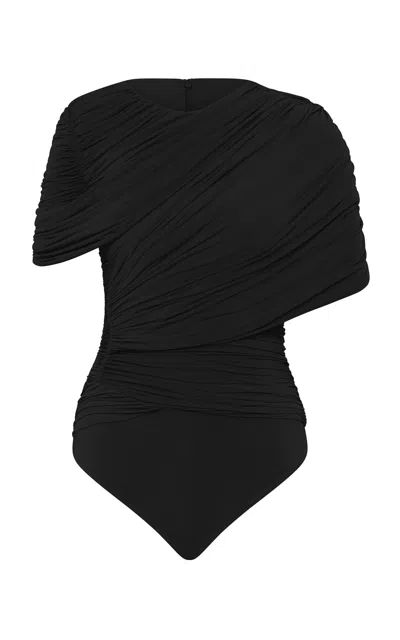 Rachel Gilbert Cyan Bodysuit In Black