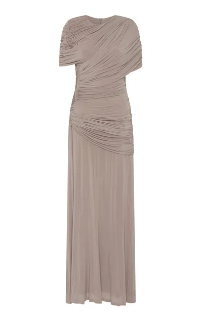 Rachel Gilbert Cyan Gown In Taupe