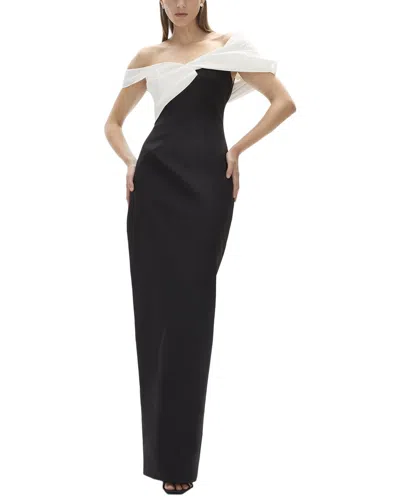 Rachel Gilbert Delila Column Gown In Black