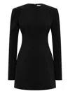 Rachel Gilbert Dover Padded-shoulder Mini Dress In Black