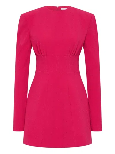 Rachel Gilbert Dover Padded-shoulder Mini Dress In Pink