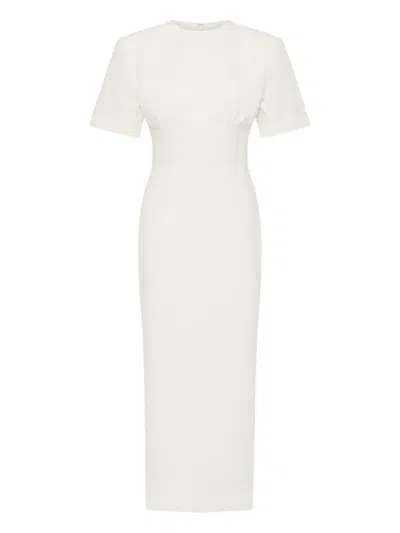 Rachel Gilbert Dover Short-sleeves Midi Dress In White