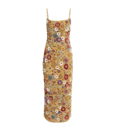 Rachel Gilbert Embellished Francesca Midi Dress