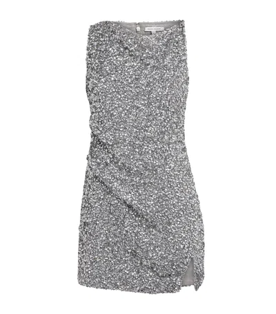 Rachel Gilbert Embellished Zayn Mini Dress In Silver