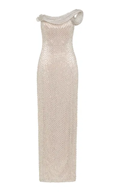 Rachel Gilbert Emmeline Gown In Silver