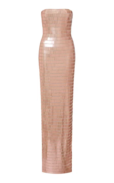 Rachel Gilbert Estra Gown In Rose Gold