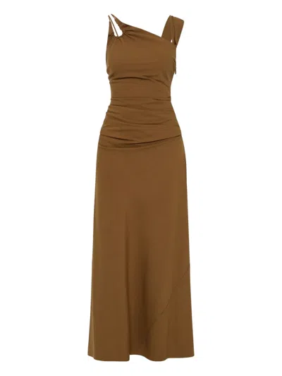 Rachel Gilbert Fitz Cut-out Maxi Dress In Brown