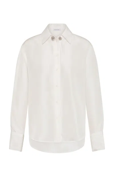 Rachel Gilbert Flori Silk Shirt In Ivory