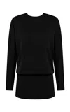 Rachel Gilbert Florida Crystal-back Mini Dress In Black