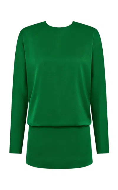 Rachel Gilbert Florida Crystal-back Mini Dress In Green