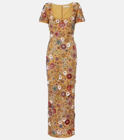 Rachel Gilbert Francesca Embellished Gown In Multi