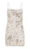 Rachel Gilbert Francesca Floral Embroidered Tulle Mini Dress In Ivory
