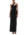 Rachel Gilbert Freda Ruched Gown In Black