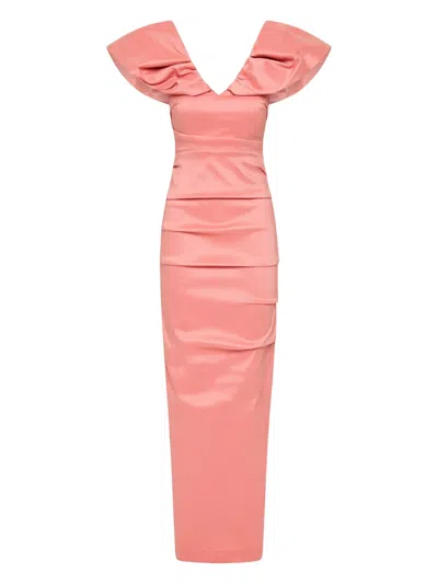 Rachel Gilbert Frey Gown In Pink