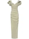 Rachel Gilbert Frey Maxi Dress In Green
