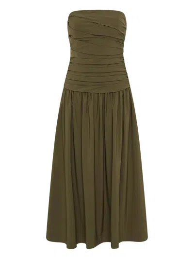 Rachel Gilbert Gale Strapless Dress In Green