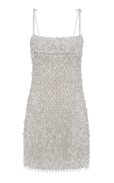 Rachel Gilbert Gardena Mini Dress In Silver