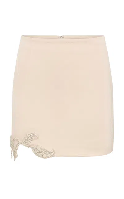 Rachel Gilbert Hallie Embellished Mini Skirt In Neutral