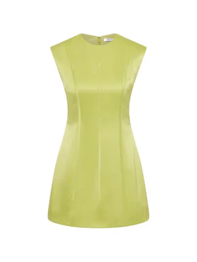 Rachel Gilbert Hallie Panelled Mini Dress In Green