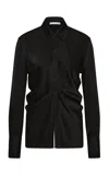 Rachel Gilbert Hallie Satin Shirt In Black
