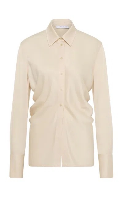 Rachel Gilbert Hallie Satin Shirt In Neutral