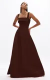 Rachel Gilbert Hallie Strapless Gown In Brown