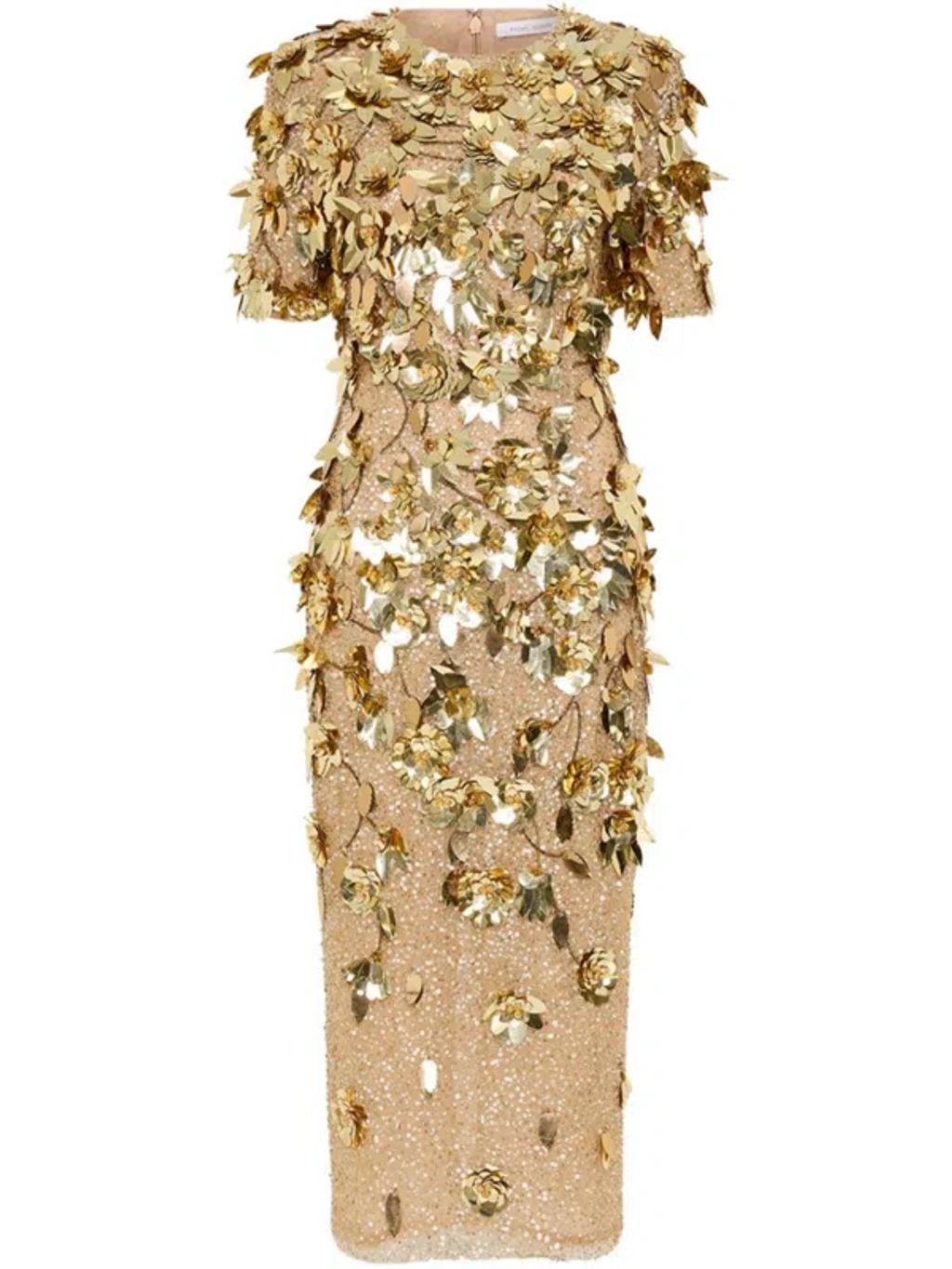 Rachel Gilbert Hugo Midi Dress In Gold | ModeSens