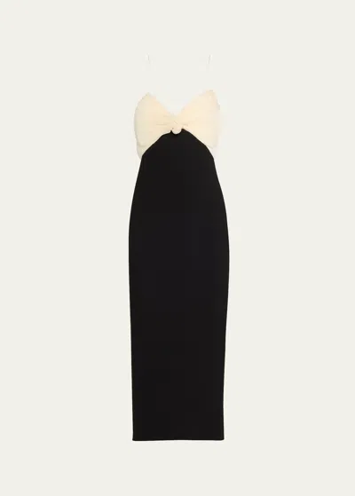 Rachel Gilbert July Strap Maxi Dress In Blackivory