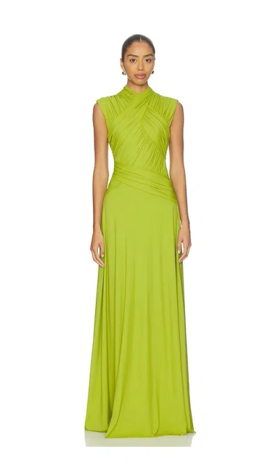 Rachel Gilbert Juniper Gown In Green
