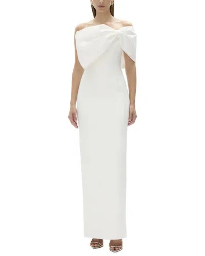 Rachel Gilbert Kace Column Gown In White
